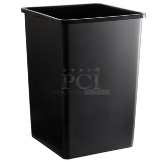 4 BRAND NEW SCRATCH AND DENT! 475SQ35BK 35 Gallon Black Square Trash Can. 4 Times Your Bid! May Be Missing Pieces. 