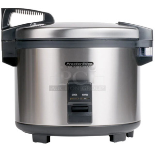 BRAND NEW SCRATCH AND DENT! Proctor Silex 37560R 60 Cup (30 Cup Raw) Electric Rice Cooker / Warmer. 120 Volts, 1 Phase. 