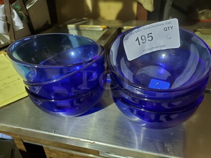 Lot of 6 Blue Bowls