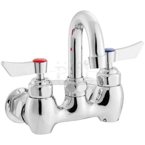 BRAND NEW SCRATCH AND DENT! Waterloo 750FW443G Wall Mount 4" Center Faucet. Stock Picture Used as Gallery.