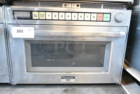 Panasonic NE-3280 Stainless Steel Commercial Countertop Electric Powered Microwave Oven. 