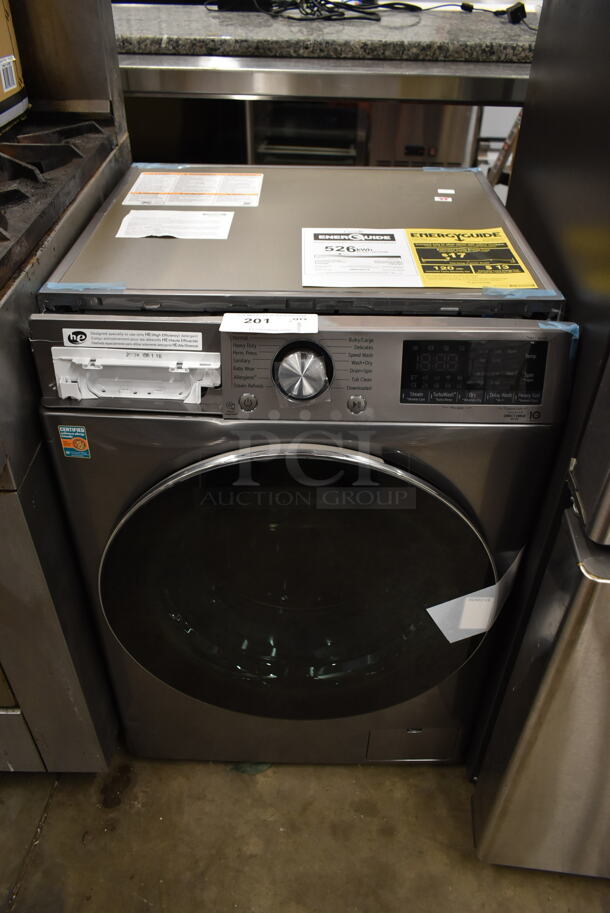 BRAND NEW SCRATCH AND DENT! LG WM3555HVA Metal Front Load Dryer. 