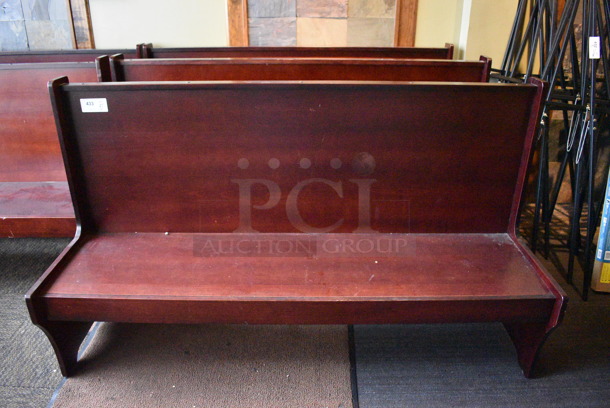 5 Wooden Bench. BUYER MUST REMOVE. 72x23x42. 5 Times Your Bid! (Susquehanna Ale House)