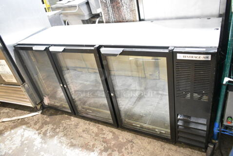 Beverage Air BB72HC-1-G-B Metal Commercial 3 Door Back Bar Cooler Merchandiser. 115 Volts, 1 Phase. Tested and Working!