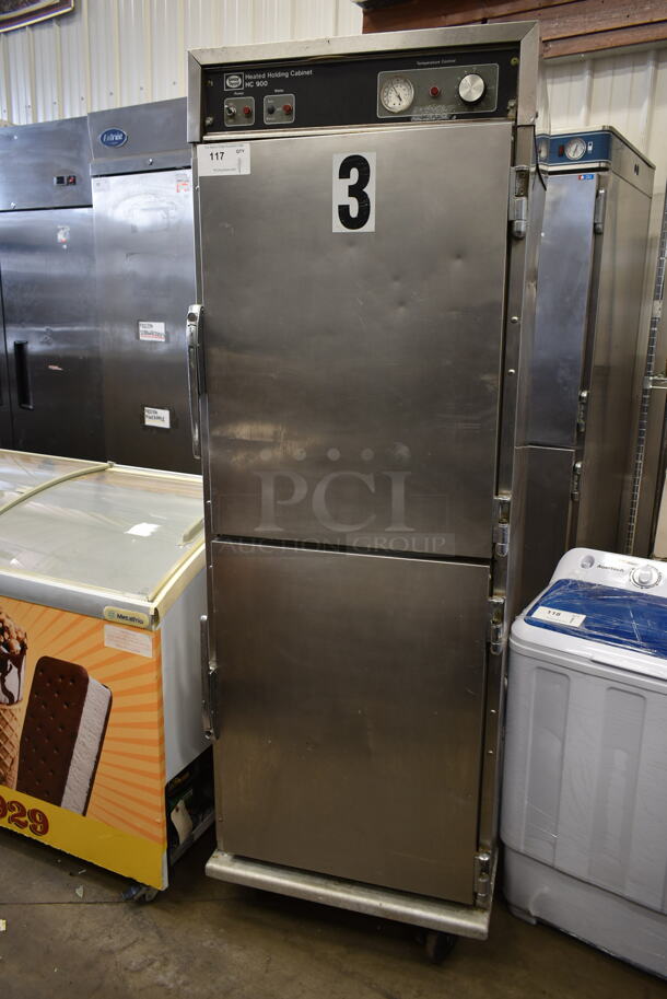 Henny Penny HC 900 Stainless Steel Commercial Heated Holding Cabinet on Commercial Casters. Tested and Working!