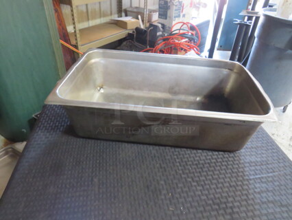 One Full Size 6 Inch Deep Hotel Pan. 