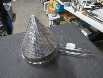 One Stainless Steel Cone Strainer.