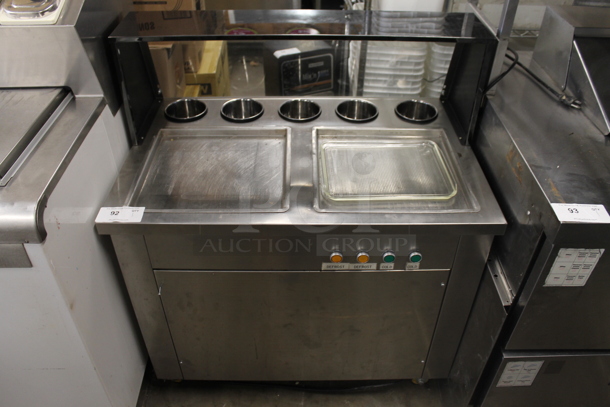 CBJF-2S5C Stainless Steel Commercial Floor Style Rolled Ice Cream Machine. 110 Voltas, 1 Phase. Tested and Working!