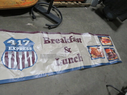 One Dual Sided Banner, Breakfast/Lunch.