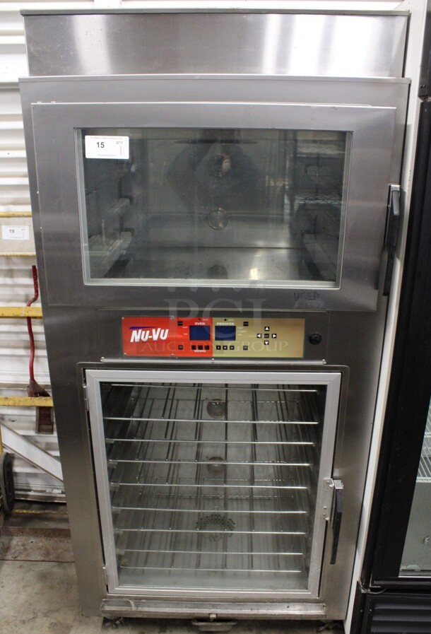 Nu Vu Model SUB-123P Stainless Steel Commercial Oven Proofer on Commercial Casters. 208 Volts, 1 Phase. 36x29x77