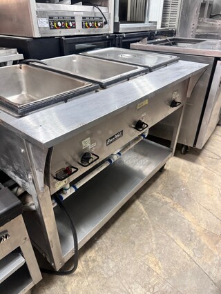 Serve Well EST-3WS Three Pan Sealed Well Electric Steam Table 120V, 1500W Tested and Working