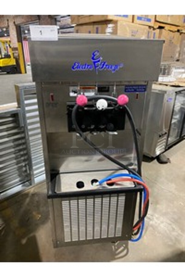 Nice! Electro Freeze 3 Handle AIR COOLED Ice Cream Machine! SL500-137 Serial RS694EF0620! 208/230V 1 Phase! On Commercial Casters! - Item #1125720