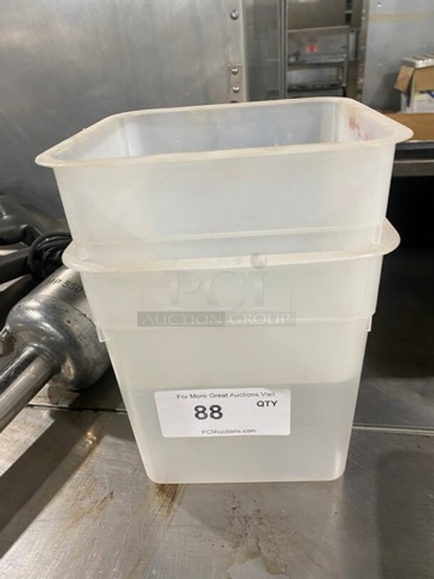 Cambro 7.5Qt Clear Poly Food Containers!