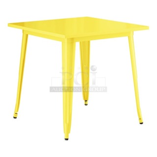 Lancaster Table & Seating 164DA3232YEL Alloy Series 32" x 32" Citrine Yellow Standard Height Outdoor Table. IN THE BOX! 