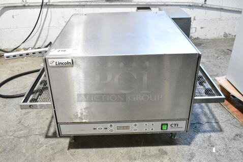 Lincoln Impinger 2502000U00V1620 Stainless Steel Commercial Countertop Electric Powered Conveyor Pizza Oven. 240 Volts, 1 Phase. 