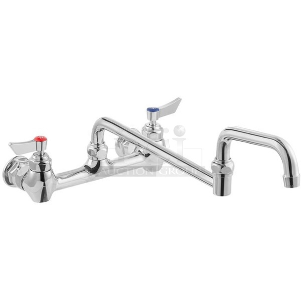 BRAND NEW SCRATCH AND DENT! Waterloo 750FW818DJ Wall-Mounted Faucet with 8" Centers and 18" Double-Jointed Swing Spout 
