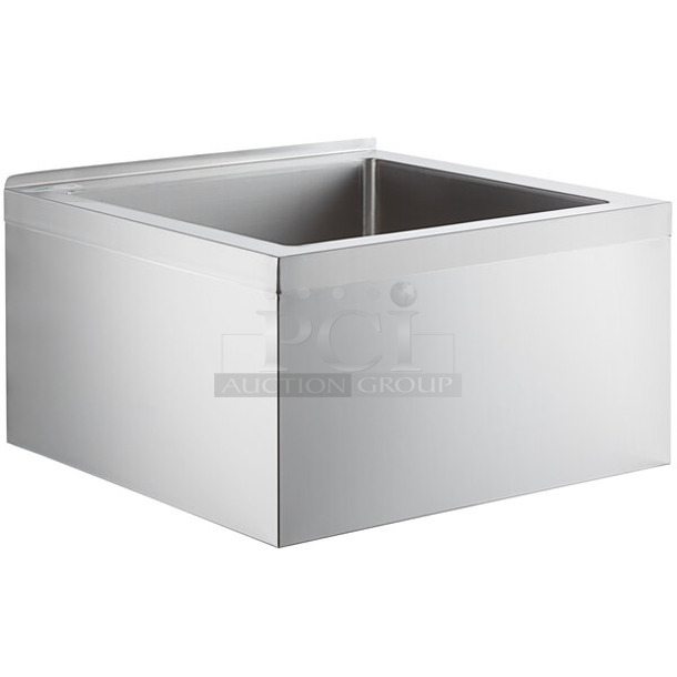 BRAND NEW SCRATCH AND DENT! Regency 600SM242412 16-Gauge Stainless Steel One Compartment Floor Mop Sink - 24" x 24" x 12" Bowl