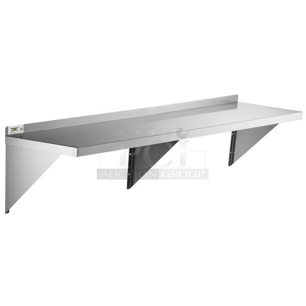 BRAND NEW SCRATCH AND DENT! Regency 600WS1572 18 Gauge Stainless Steel 15" x 72" Solid Wall Shelf