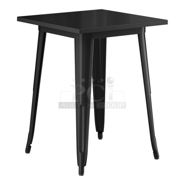 2 BRAND NEW SCRATCH AND DENT! Lancaster Table & Seating 164DA2424BLK Alloy Series 24" x 24" Black Standard Height Outdoor Table. 2 Times Your Bid!