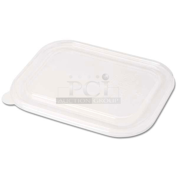 10 BRAND NEW SCRATCH AND DENT! World Centric CTL-CS-3 8.8"x6.8" Ingeo Compostable Fiber Box Lid. 10 Times Your Bid!