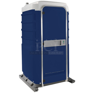 BRAND NEW SCRATCH AND DENT! PolyJohn FS3-1016 Fleet Dark Blue Premium Portable Restroom - Assembled