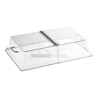 BRAND NEW SCRATCH & DENT! Cambro RD1220CWH135 Camwear 12" x 20" Clear Dome Display Cover with Hinged Lid. May Be Missing Pieces. 