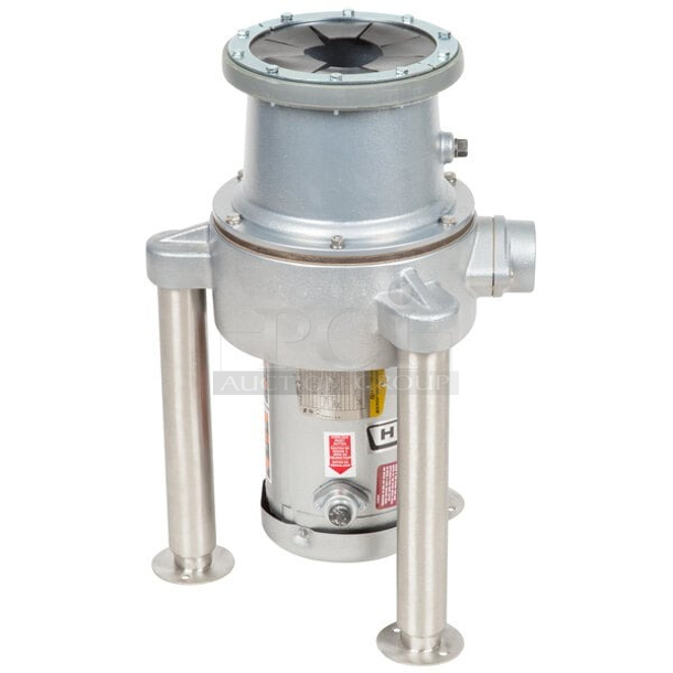 BRAND NEW SCRATCH & DENT! Hobart FD4/200-1 Commercial Garbage Disposer with Adjustable Flanged Feet - 2 hp, 208-230/460V. Out of original packaging. Legs bend inward. 