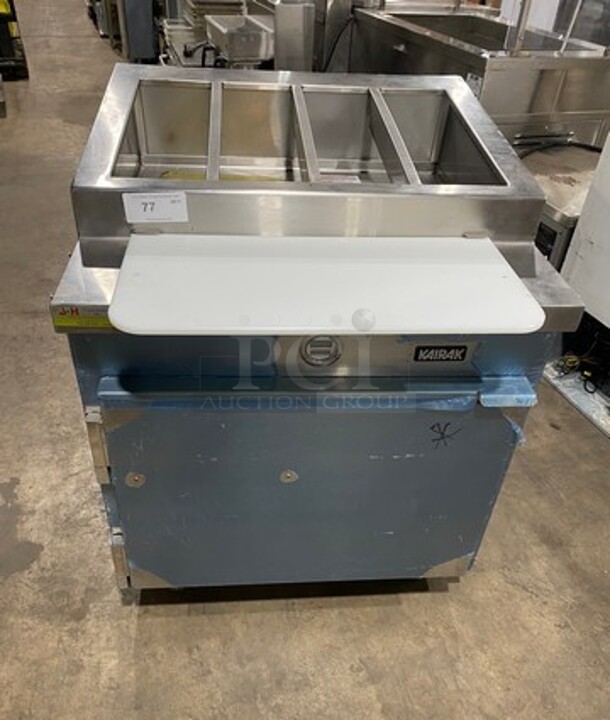 FAB! NEW! SCRATCH-N-DENT! Kairak Commercial Refrigerated Prep Table!  With Single Door Storage Space Underneath! Poly Coated Racks! All Stainless Steel! Model: KRP32S SN: K25732K12 115V 60HZ 1 Phase