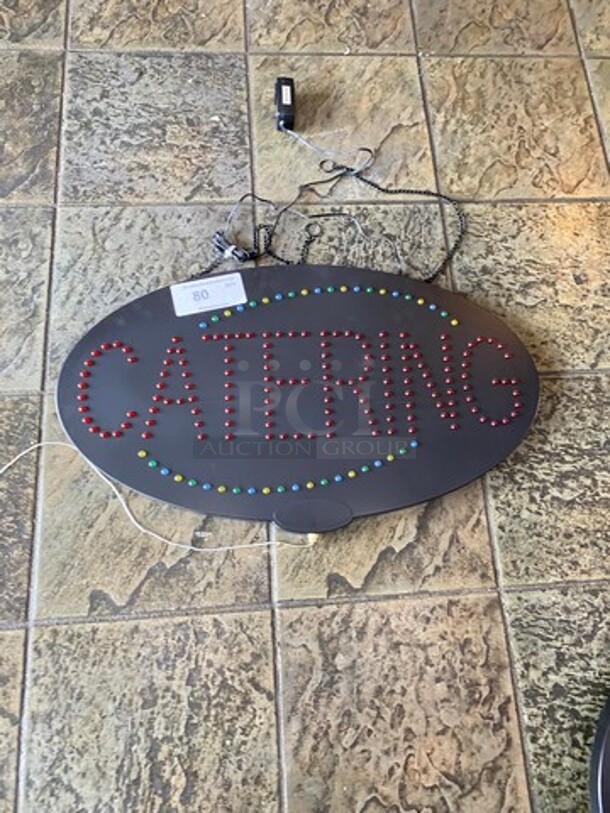 Light Up "Catering" Sign! WORKING WHEN REMOVED!