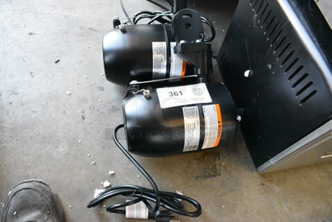 2 BRAND NEW SCRATCH AND DENT! Boltic VF-30PBCO 3-Speed Oscillating Pedestal Fan Motor. 120 Volts, 1 Phase. 2 Times Your Bid! 