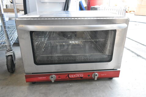 BRAND NEW SCRATCH AND DENT! Avantco 177CO16 Stainless Steel Commercial Countertop Electric Powered Half Size Convection Oven. 120 Volts, 1 Phase. Tested and Working!