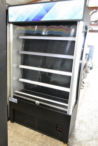 BRAND NEW SCRATCH AND DENT! Avantco 189BVAC46HC Metal Commercial 46" Black Refrigerated Air Curtain Merchandiser. 110-120 Volts, 1 Phase. 