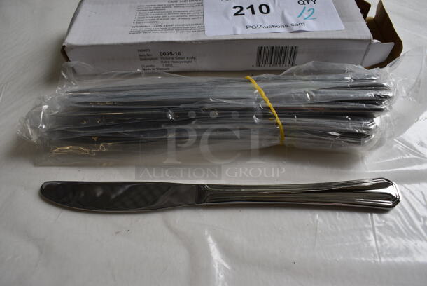 12 BRAND NEW IN BOX! Winco 0035-16 Stainless Steel Victoria Salad Knives. 8.5". 12 Times Your Bid!