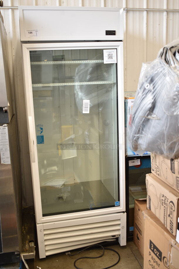 2023 True TSCI-600R-G-PH Commercial Single Door Cooler Merchandiser w/ Poly Racks. 115 Volts, 1 Phase. Tested and Working!