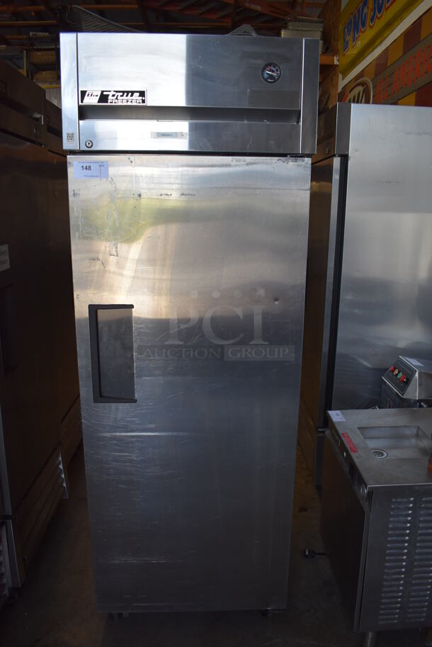 2013 True TG1F-1S ENERGY STAR Stainless Steel Commercial Single Door Reach In Freezer w/ Poly Coated Racks on Commercial Casters. 115 Volts, 1 Phase. Tested and Working!