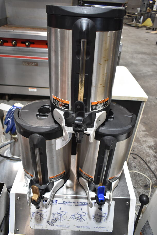 3 Bunn SH SERVER Stainless Steel Commercial Coffee Satellite Dispensers. 3 Times Your Bid! - Item #1116873
