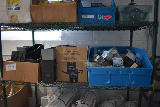 ALL ONE MONEY! Tier Lot of Various Items Including Outlet Boxes; Metal and Poly
