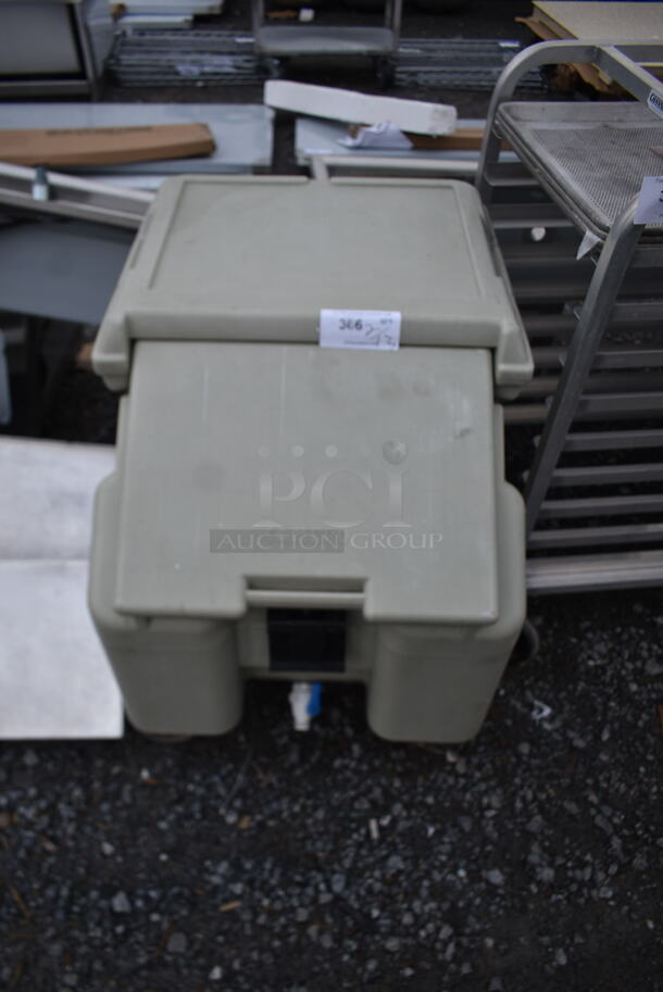 Cambro Poly Insulated Portable Ice Bin on Commercial Casters.