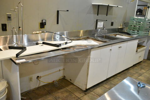 Counter w/ Sink Basin. BUYER MUST REMOVE: Bring Tools and Manpower Needed To Remove This Item. (main dining room) 