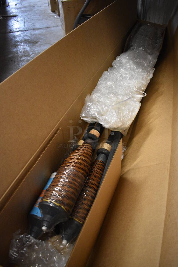 6 BRAND NEW IN BOX! Tiki Torches. 59". 6 Times Your Bid!