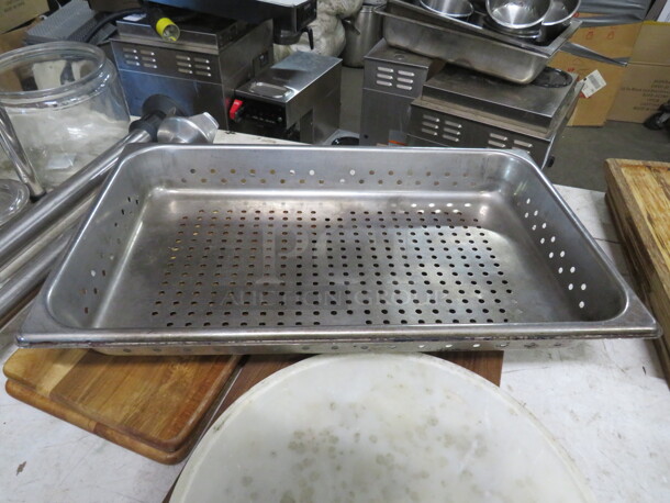 One Full Size 2.5 Inch Deep Perforated Hotel  Pan. 