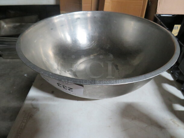 One 16 Inch Stainless Steel Mixing Bowl.