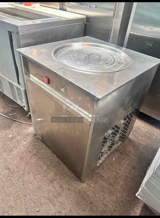 Poly Science Commercial Rolled Ice Cream Machine, 1800W Stir-Fried Ice Roll Machine 115 Volt Working