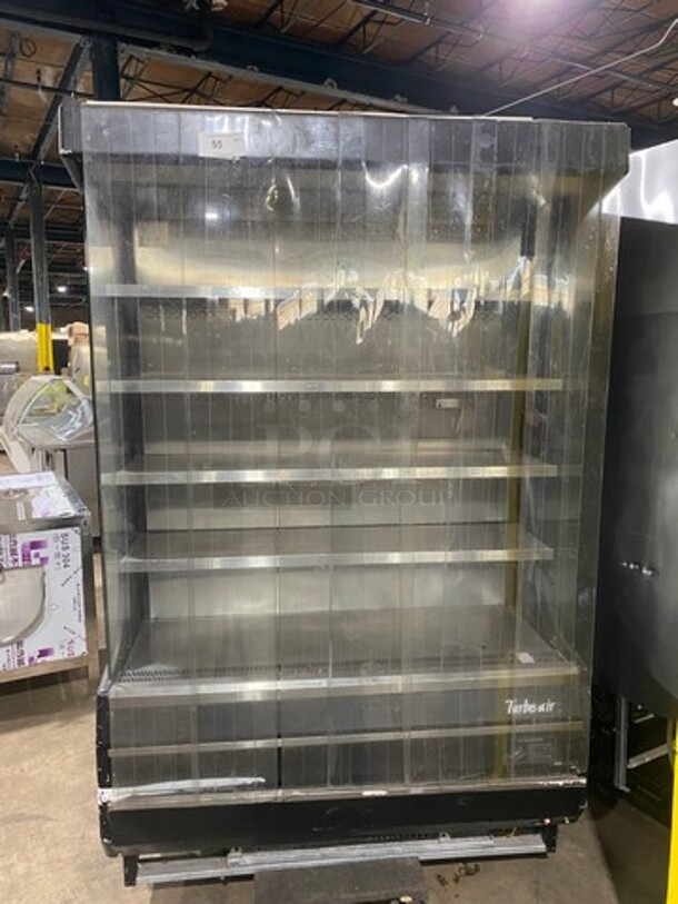 Turbo Air Commercial Refrigerated Open Grab-N-Go Case Merchandiser! With View Through Sides! With Front Cover! All Stainless Steel! Model: TOM50B SN: TOM5017X029 120V 60HZ 1 Phase