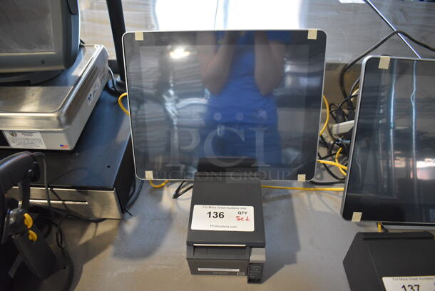 FEC PP-9645C 15" POS Monitor and Epson Model M296A Receipt Printer