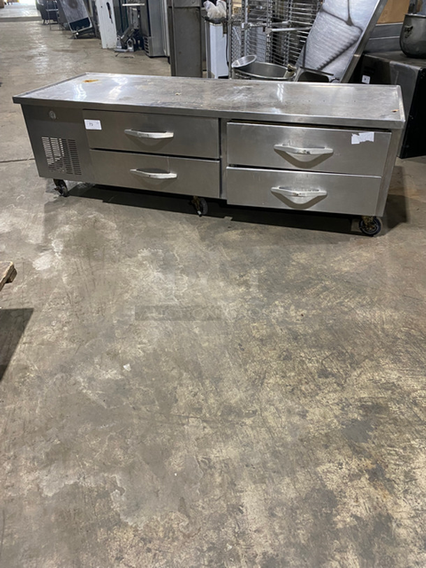 Cooper Commercial Refrigerated 4 Drawer Chef Base! All Stainless Steel! On Casters!
