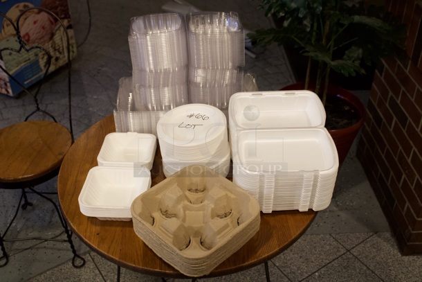 HUGE LOT OF SINGLE USE TO-GO CONTAINERS!!!! 