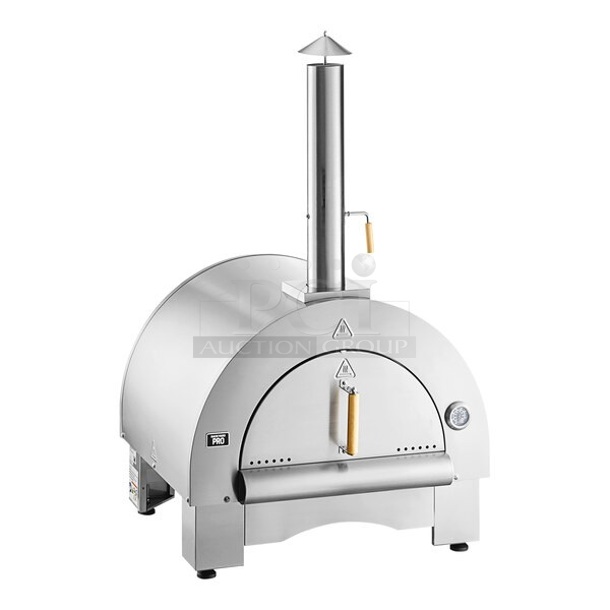 BRAND NEW SCRATCH AND DENT! Backyard Pro 554OPO40CW 31 3/4" Stainless Steel Wood-Fired Outdoor Countertop Pizza Oven. 