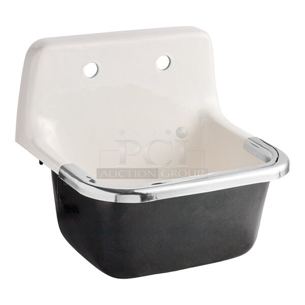 BRAND NEW SCRATCH AND DENT! American Standard 7692008.020 Lakewell 22" x 18" Cast Iron Wall-Mount Service Sink with 8" Centersr