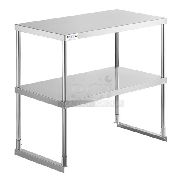 BRAND NEW SCRATCH AND DENT! Avantco 178D1836 18" x 36 1/4" Stainless Steel Double Deck Overshelf